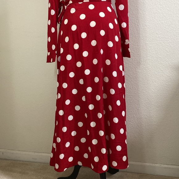 NWT Cooper Street Long Printed Dot Wrap‎ Dress Size 10 - Picture 7 of 8